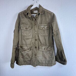 Current/Elliott Womens Olive Vintage Military Style Commander Jacket Size 0